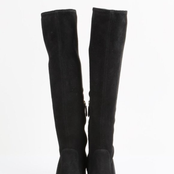 Prada Black Suede tall boots Black EU 40.5 US 10.5 - Picture 5 of 11